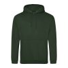 Just Hoods Uniszex laza szabású kapucnis pulóver AWJH001, Forest Green-2XL