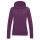 Just Hoods Női kapucnis pulóver bolyhozott belsővel AWJH001F, Plum-2XL