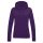 Just Hoods Női kapucnis pulóver bolyhozott belsővel AWJH001F, Purple-2XL