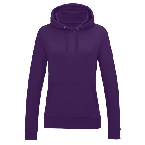 Just Hoods Női kapucnis pulóver bolyhozott belsővel AWJH001F, Purple-2XL