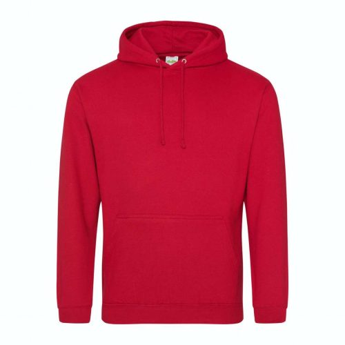 Just Hoods Uniszex laza szabású kapucnis pulóver AWJH001, Fire Red-3XL