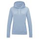 Just Hoods Női kapucnis pulóver bolyhozott belsővel AWJH001F, Sky Blue-2XL