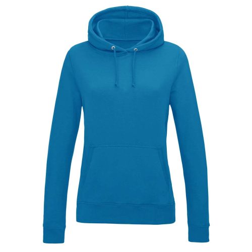 Just Hoods Női kapucnis pulóver bolyhozott belsővel AWJH001F, Sapphire Blue-2XL