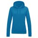 Just Hoods Női kapucnis pulóver bolyhozott belsővel AWJH001F, Sapphire Blue-2XL