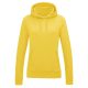 Just Hoods Női kapucnis pulóver bolyhozott belsővel AWJH001F, Sun Yellow-2XL