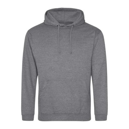 Just Hoods Uniszex laza szabású kapucnis pulóver AWJH001, Graphite Heather-2XL