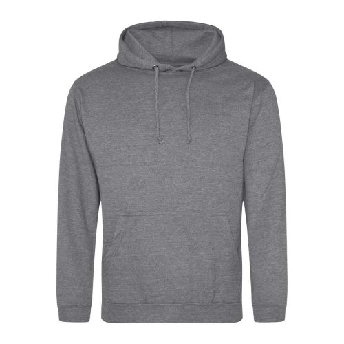 Just Hoods Uniszex laza szabású kapucnis pulóver AWJH001, Graphite Heather-M