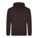 Just Hoods Uniszex laza szabású kapucnis pulóver AWJH001, Hot Chocolate-2XL