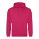 Just Hoods Uniszex laza szabású kapucnis pulóver AWJH001, Hot Pink-L