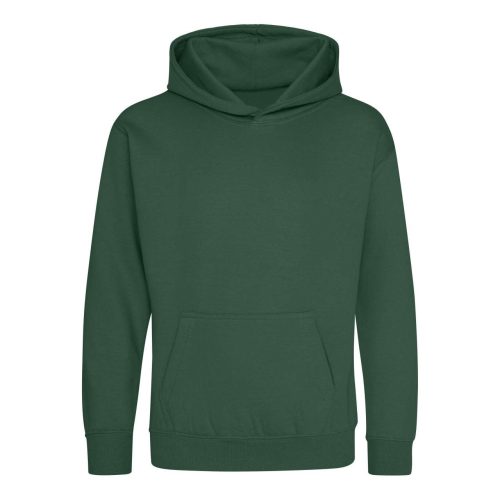 Just Hoods Gyerek kapucnis pulóver AWJH001J, Bottle Green-1/2