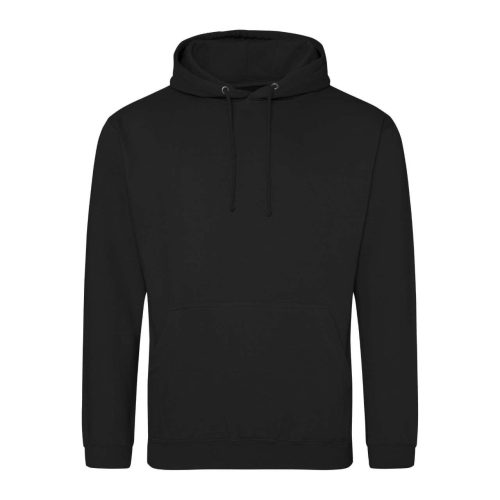 Just Hoods Uniszex laza szabású kapucnis pulóver AWJH001, Jet Black-2XL