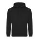 Just Hoods Uniszex laza szabású kapucnis pulóver AWJH001, Jet Black-2XL