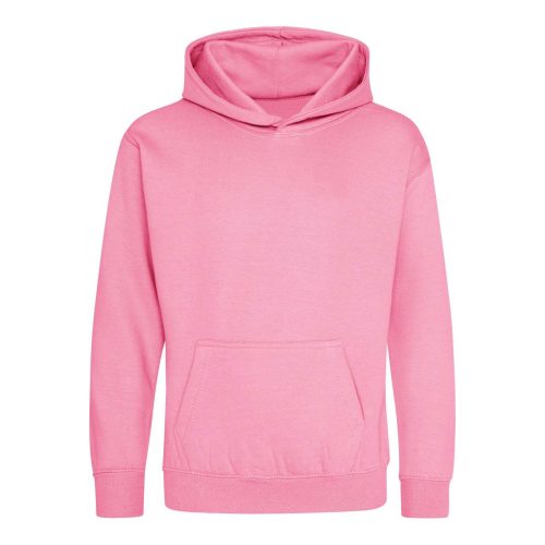 Just Hoods Gyerek kapucnis pulóver AWJH001J, Candyfloss Pink-1/2