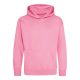 Just Hoods Gyerek kapucnis pulóver AWJH001J, Candyfloss Pink-1/2