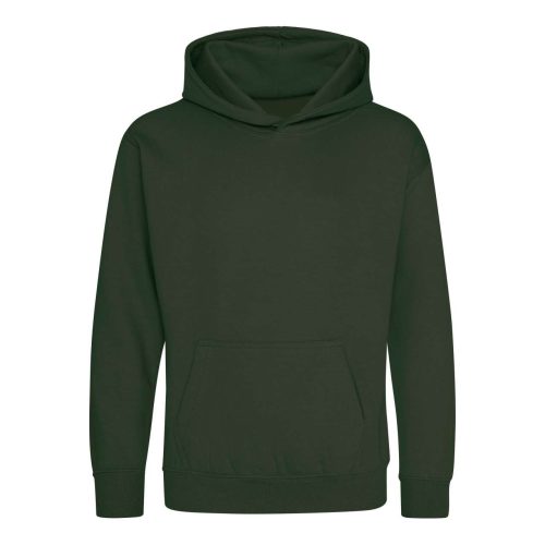 Just Hoods Gyerek kapucnis pulóver AWJH001J, Forest Green-1/2