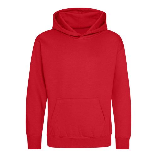 Just Hoods Gyerek kapucnis pulóver AWJH001J, Fire Red-1/2