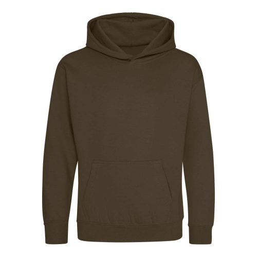 Just Hoods Gyerek kapucnis pulóver AWJH001J, Olive Green-1/2