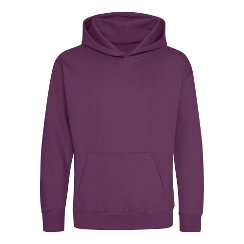 Just Hoods Gyerek kapucnis pulóver AWJH001J, Plum-1/2