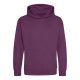 Just Hoods Gyerek kapucnis pulóver AWJH001J, Plum-7/8