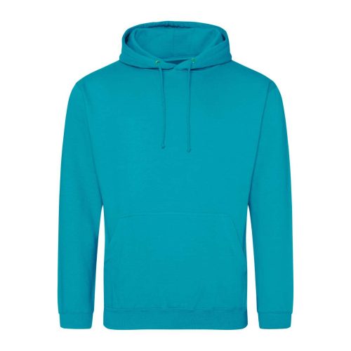 Just Hoods Uniszex laza szabású kapucnis pulóver AWJH001, Lagoon Blue-2XL