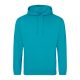 Just Hoods Uniszex laza szabású kapucnis pulóver AWJH001, Lagoon Blue-2XL