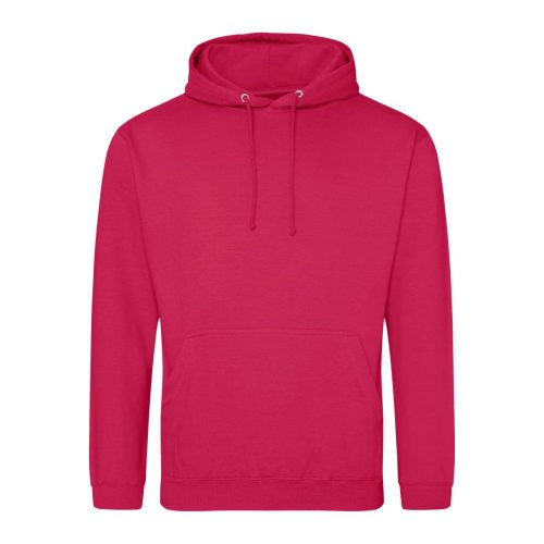 Just Hoods Uniszex laza szabású kapucnis pulóver AWJH001, Lipstick Pink-2XL