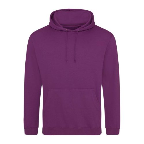 Just Hoods Uniszex laza szabású kapucnis pulóver AWJH001, Magenta Magic-3XL