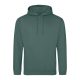 Just Hoods Uniszex laza szabású kapucnis pulóver AWJH001, Moss Green-XL