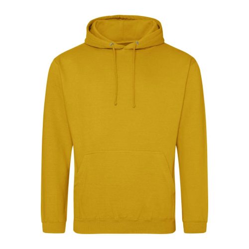 Just Hoods Uniszex laza szabású kapucnis pulóver AWJH001, Mustard-3XL