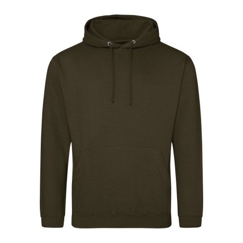 Just Hoods Uniszex laza szabású kapucnis pulóver AWJH001, Olive Green-2XL