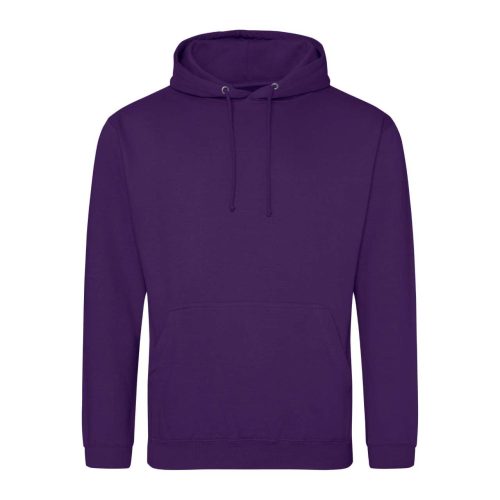 Just Hoods Uniszex laza szabású kapucnis pulóver AWJH001, Purple-L