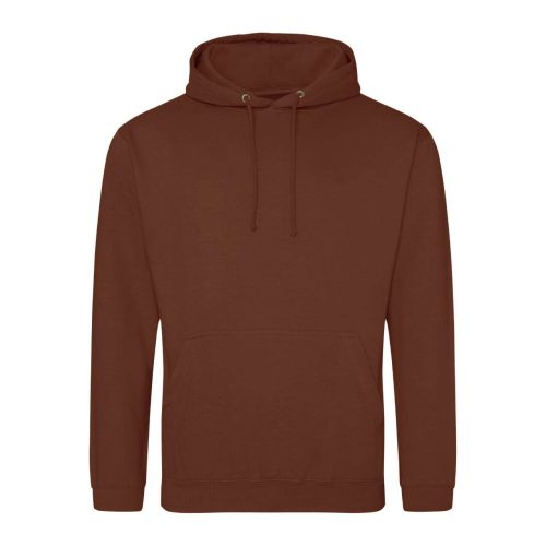 Just Hoods Uniszex laza szabású kapucnis pulóver AWJH001, Red Rust-L