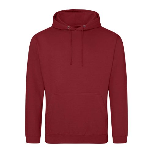 Just Hoods Uniszex laza szabású kapucnis pulóver AWJH001, Red Hot Chilli-2XL