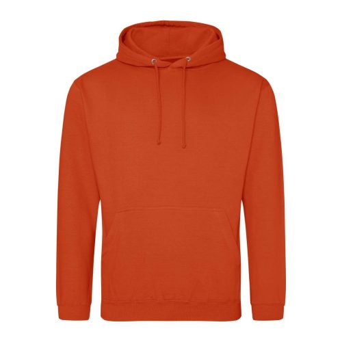 Just Hoods Uniszex laza szabású kapucnis pulóver AWJH001, Sunset Orange-2XL