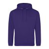 Just Hoods Uniszex laza szabású kapucnis pulóver AWJH001, Ultra Violet-2XL