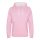 Just Hoods Uniszex kapucnis pulóver  kontrasztos színű kapucni béléssel AWJH003, Baby Pink/Arctic White-L