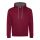 Just Hoods Uniszex kapucnis pulóver  kontrasztos színű kapucni béléssel AWJH003, Burgundy/Charcoal-3XL