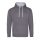 Just Hoods Uniszex kapucnis pulóver  kontrasztos színű kapucni béléssel AWJH003, Charcoal/Heather Grey-L