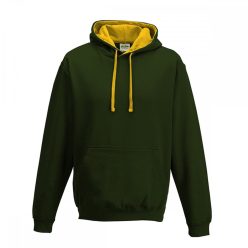 Just Hoods AWJH003  kapucnis pulóver, Forest Green/Gold R