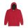 Just Hoods Gyerek kapucnis pulóver  kontrasztos színű kapucni béléssel AWJH003J, Fire Red/Jet Black-3/4