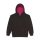 Just Hoods Gyerek kapucnis pulóver  kontrasztos színű kapucni béléssel AWJH003J, Jet Black/Hot Pink-9/11