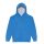 Just Hoods Gyerek kapucnis pulóver  kontrasztos színű kapucni béléssel AWJH003J, Sapphire Blue/Heather Grey-3/4