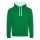 Just Hoods Uniszex kapucnis pulóver  kontrasztos színű kapucni béléssel AWJH003, Kelly Green/Arctic White-XS