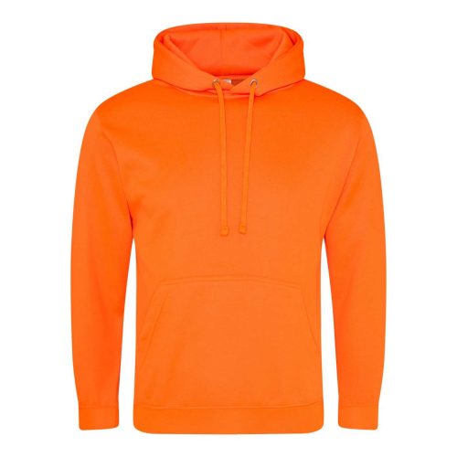 Just Hoods  élénk színű unisex kapucnis pulóver AWJH004, Electric Orange-M