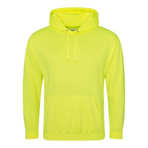 Just Hoods  élénk színű unisex kapucnis pulóver AWJH004, Electric Yellow-2XL