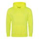 Just Hoods  élénk színű unisex kapucnis pulóver AWJH004, Electric Yellow-2XL