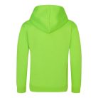 Just Hoods Gyerek  élénk színű kapucnis  pulóver AWJH004J, Electric Green-7/8