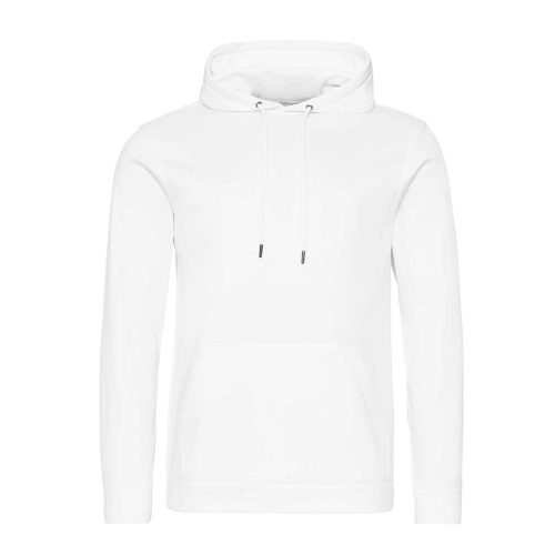 Just Hoods Uniszex poliészter sport kapucnis pulóver AWJH006, Arctic White-2XL