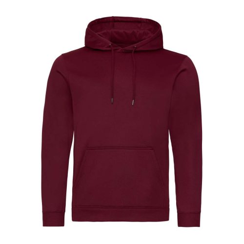 Just Hoods Uniszex poliészter sport kapucnis pulóver AWJH006, Burgundy-L