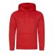 Just Hoods Uniszex poliészter sport kapucnis pulóver AWJH006, Fire Red-2XL